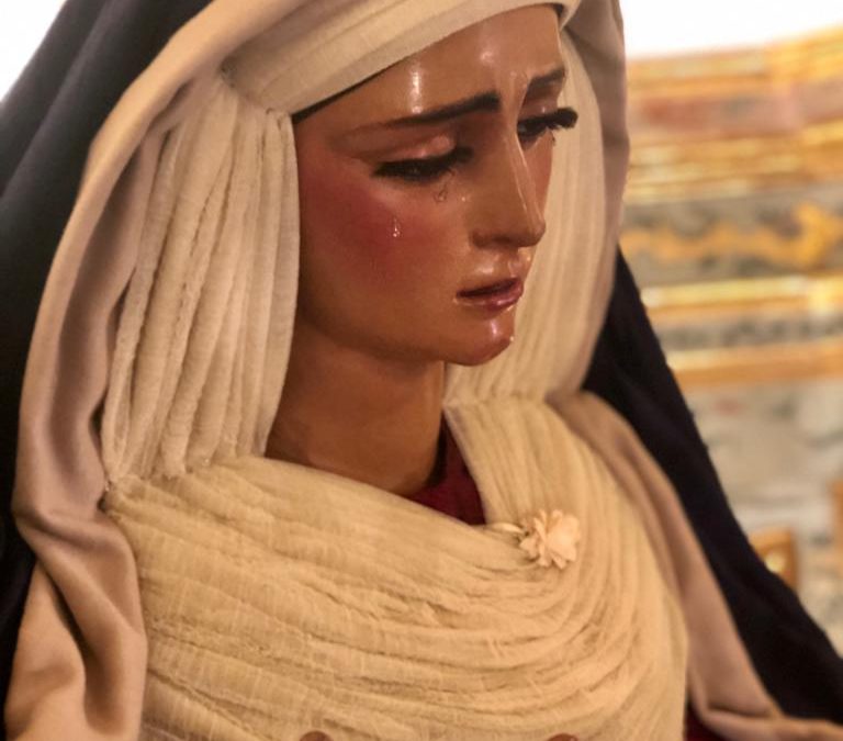 María Santísima de las Angustias vestida de hebrea para las Fiestas Navideñas