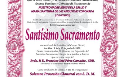 Convocatoria Triduo Sacramental junio 2022