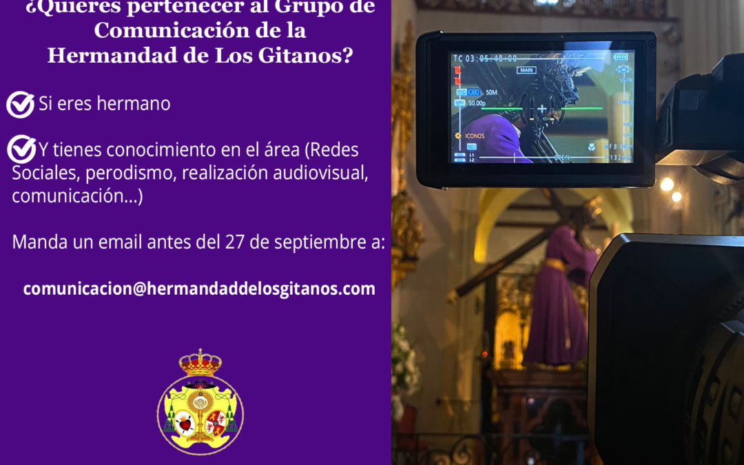 ¿Quieres pertenece al Grupo de Comunicación de la Hermandad?