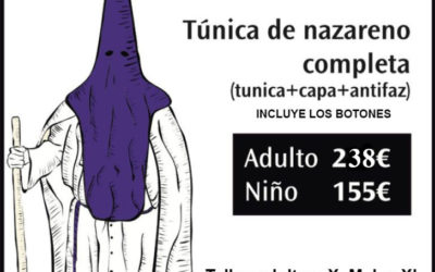Ya están disponibles las túnicas de nazareno en la tienda de recuerdos de la Hermandad