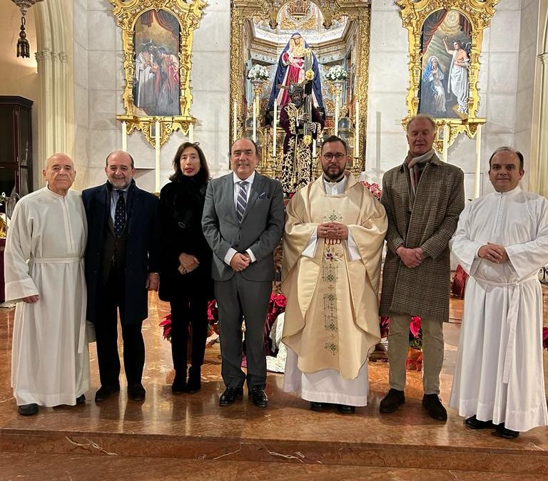 El Rvdo. D. Salvador Aguilera López, Oficial de la Santa Sede, presidió nuestra última Misa de Hermandad del año 2023