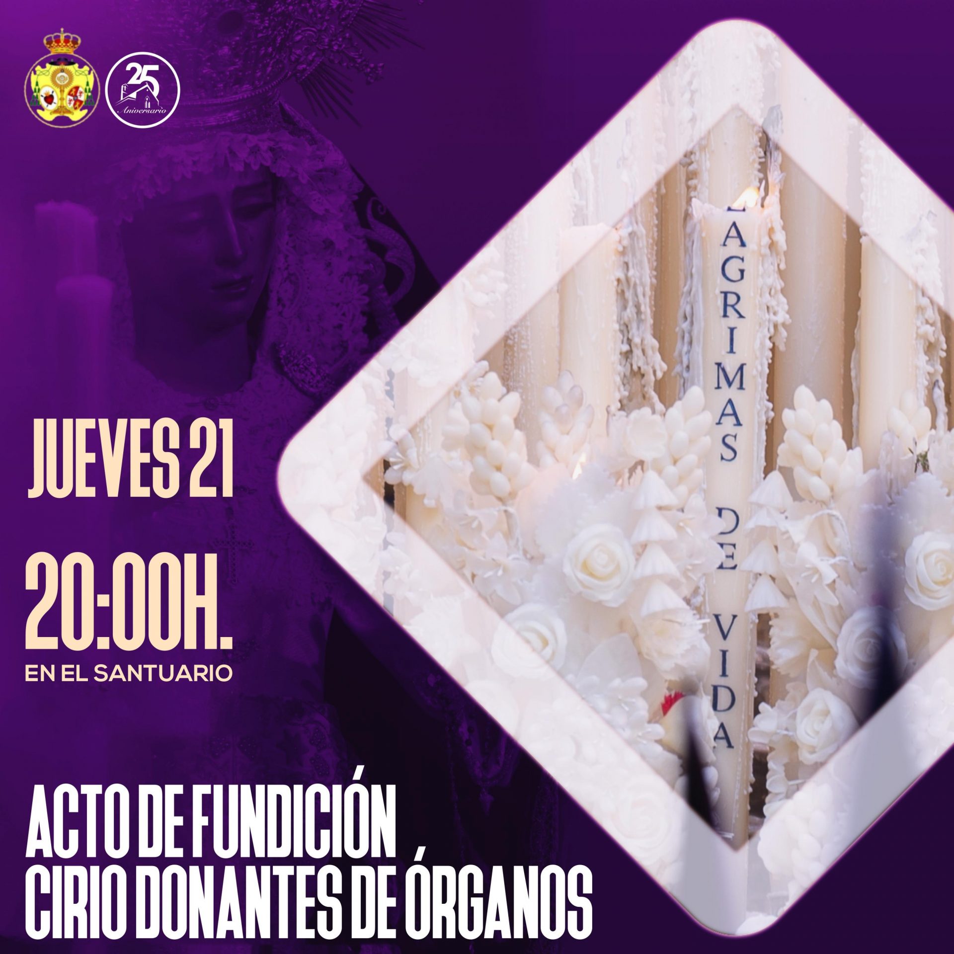 Acto de Fundición del Cirio de los Donantes de Órganos