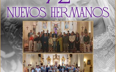 72 nuevos hermanos juran las Reglas de la Hermandad