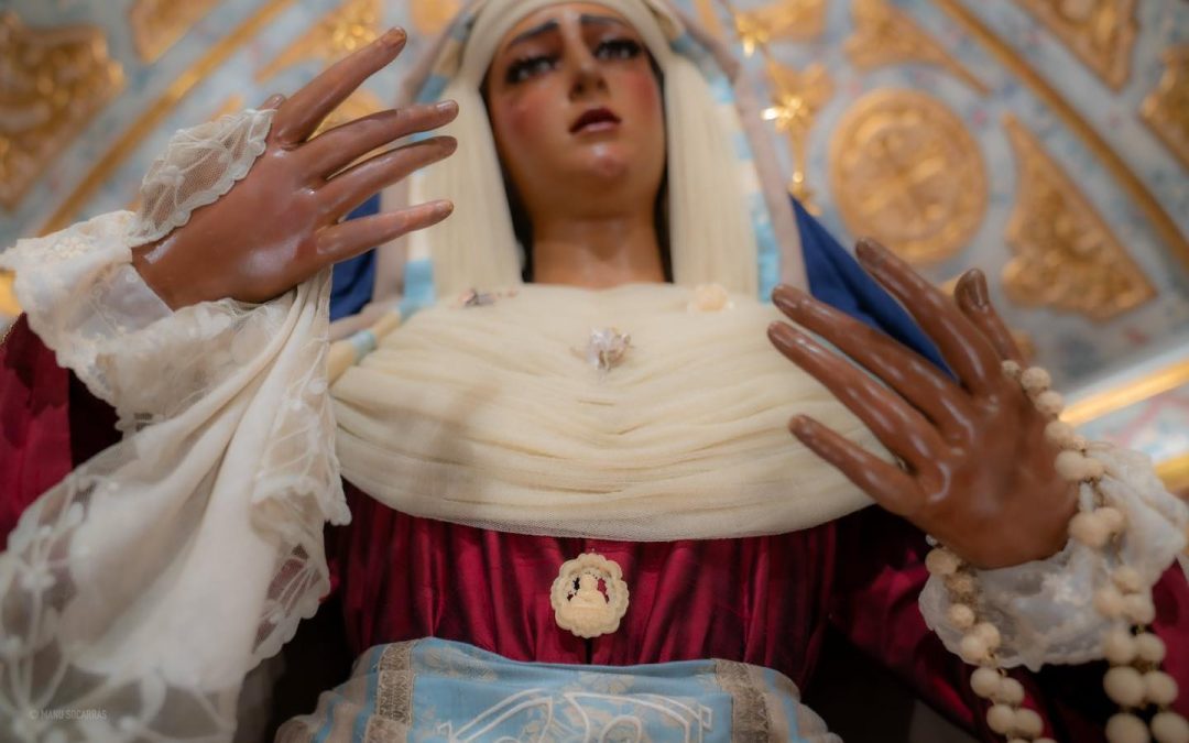 La Virgen de las Angustias vestida de Hebrea para celebrar la Navidad