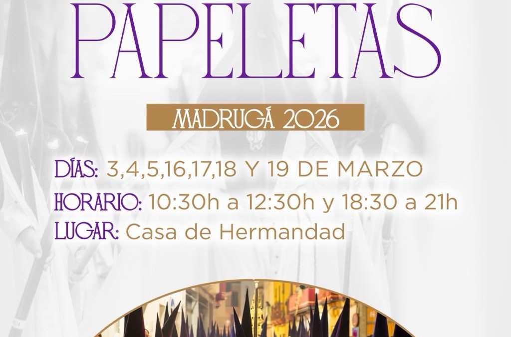 Comienza el reparto de papeletas de sitio 2026