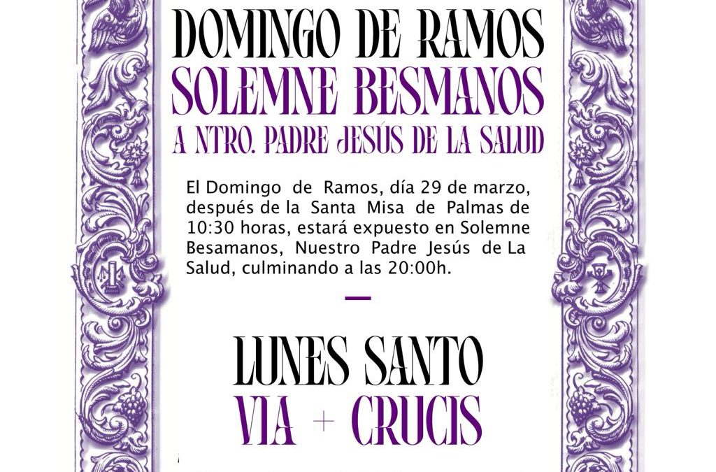 Besamanos y Vía Crucis del Señor de la Salud 2026