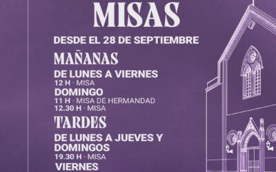 Nuevo horario de Misas en el Santuario